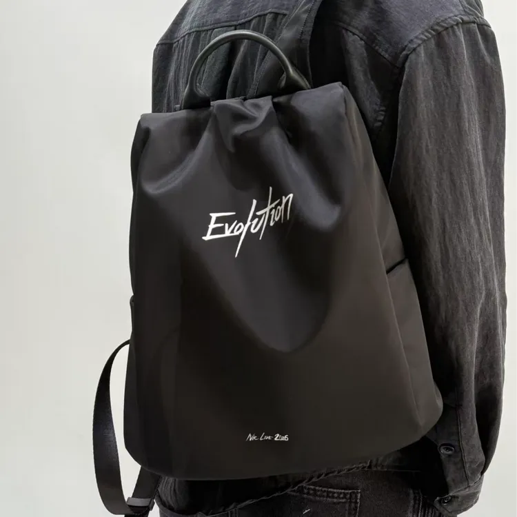 Evolution应援男女小号双肩包休闲防水百搭时尚双肩背ins黑色轻便