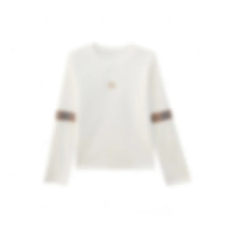 女圆领拼接长袖极简风假两件T恤打底衫时尚秋季运动