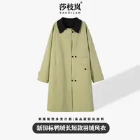 【莎枝岚】高品质POLO领英伦风长短款休闲miu系新国标羽绒风衣D8802