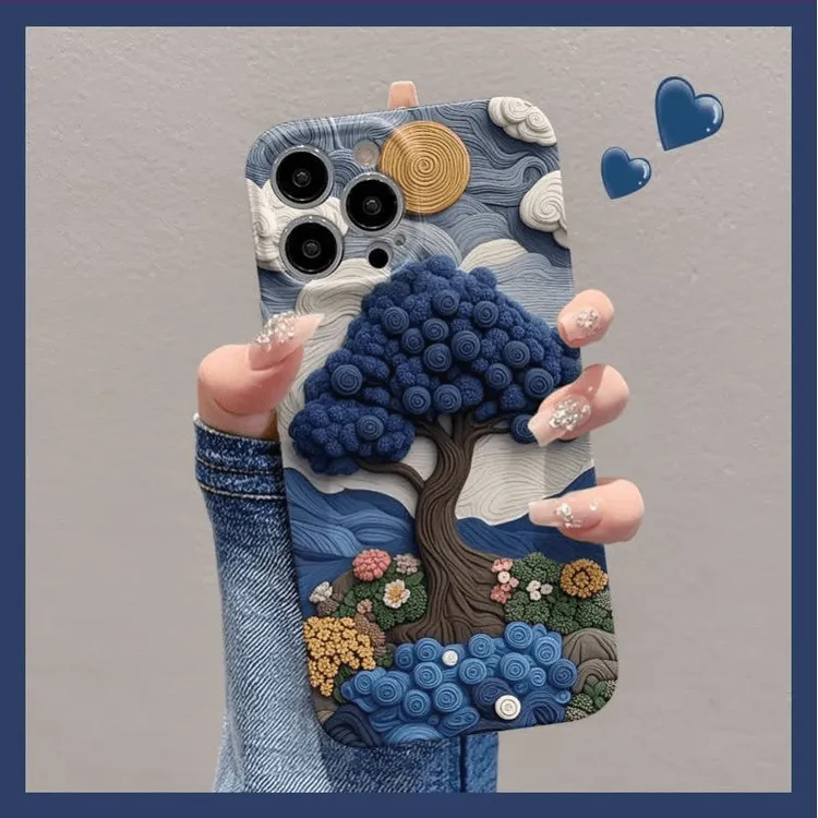 玫瑰山川适用于苹果iqoo华为oppo小米vivo一加菲林硬壳手机防摔壳