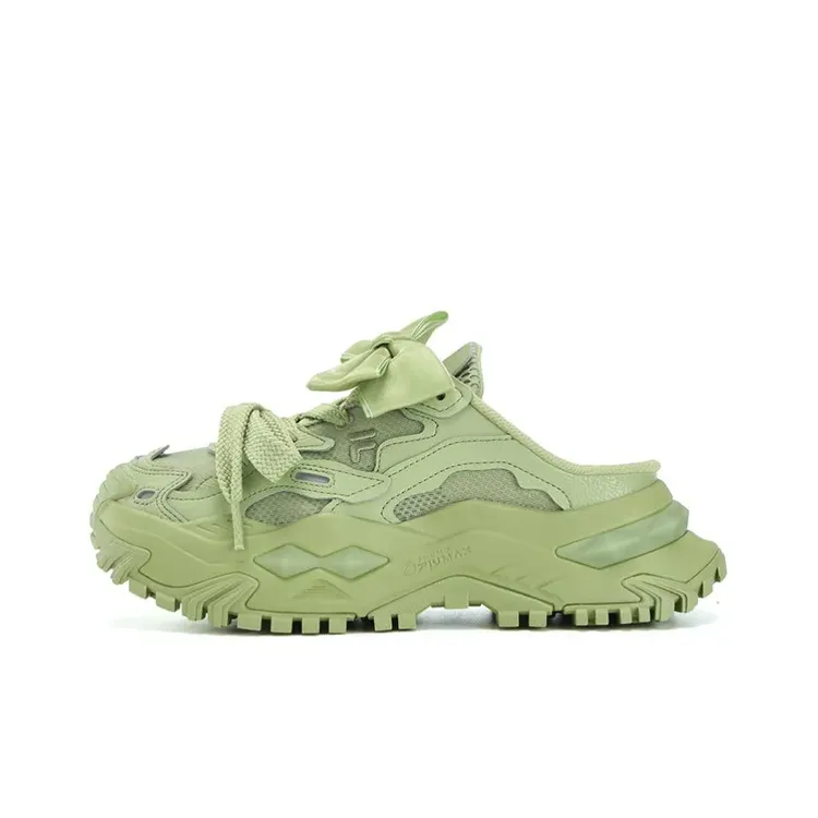 Fila/斐乐BIANCO 硬糖 蝴蝶结一字拖鞋 女款梨树绿+T12W331302FWP