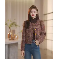 摩卡【Shaw Eleven】2025年秋女装新款法式圆领粗花纱小香外套26390