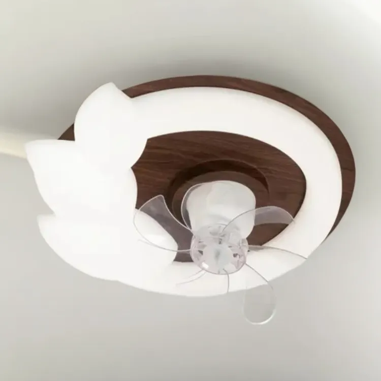 中古风卧室风扇灯复古创意餐厅儿童房摇头大风力变频电风扇吸顶灯