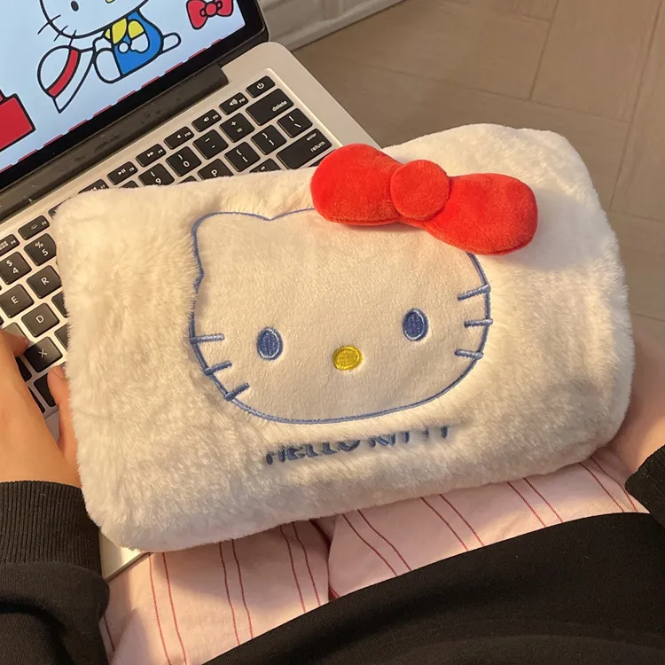 可爱KT猫热水袋毛绒暖手女生保暖礼物电暖宝加厚防爆充电式暖水袋