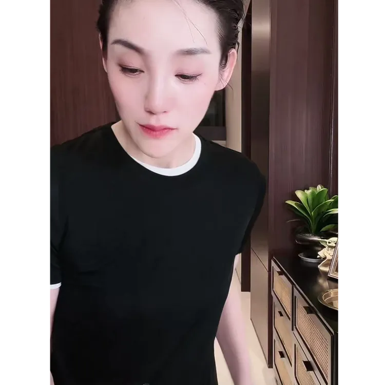 出口日本 薄而不透 真丝T恤 短袖 TX0270