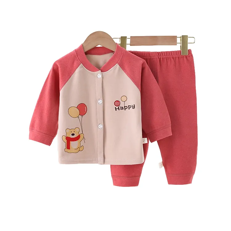 休闲风保暖清新风居家秋衣裤睡衣新生婴儿秋裤