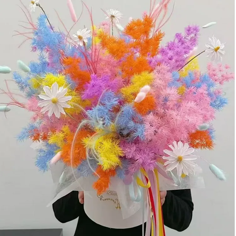 云南100克厂家直销蓬莱松永生花批发货源干花永生花梦幻花材批发