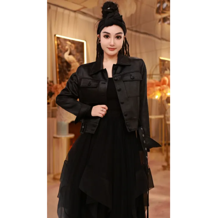 【星姐推荐】星原创高级定制【酷飒皮调】设计师款冬季轻奢皮衣外套