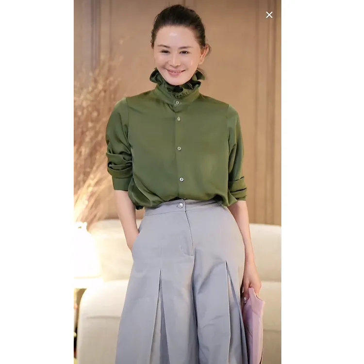 璇之恋·王璇温情久久衬衫（原白无袖，黑色&绿色长袖链接）拍过勿拍