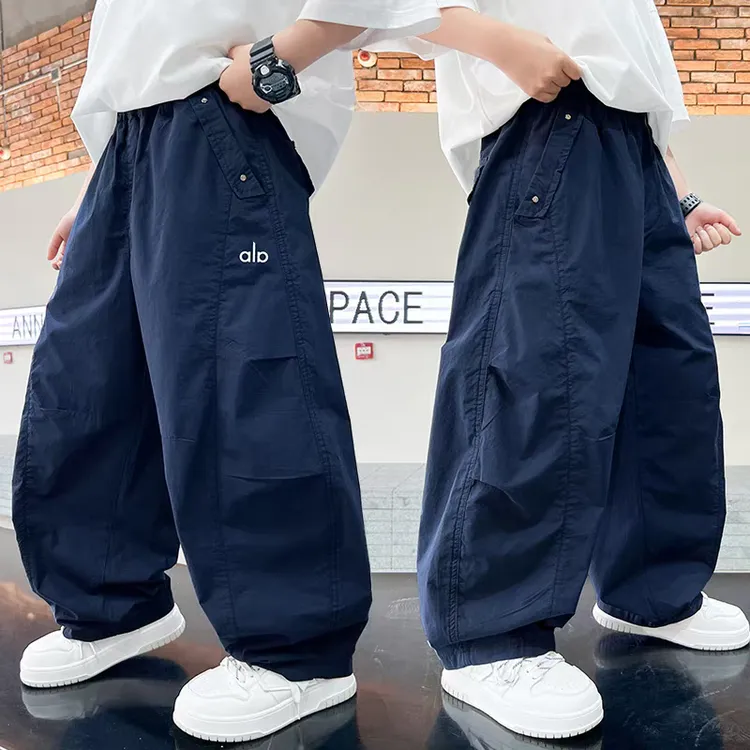 男童秋季裤子2025新款秋装薄款工装长裤中大儿童男孩纯棉休闲裤潮