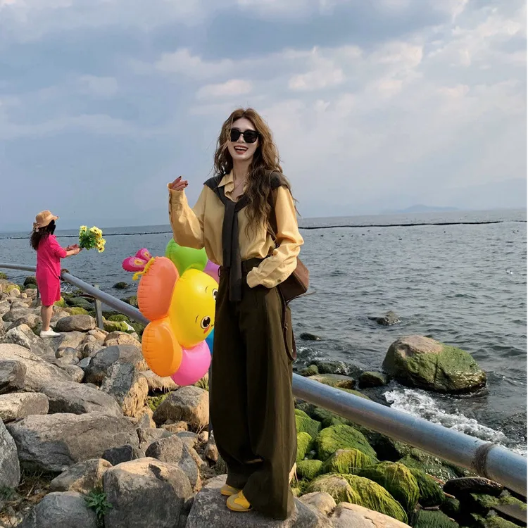 法式叠穿衬衫女春2025新款内搭打底上衣高级感复古设计感小众衬衣