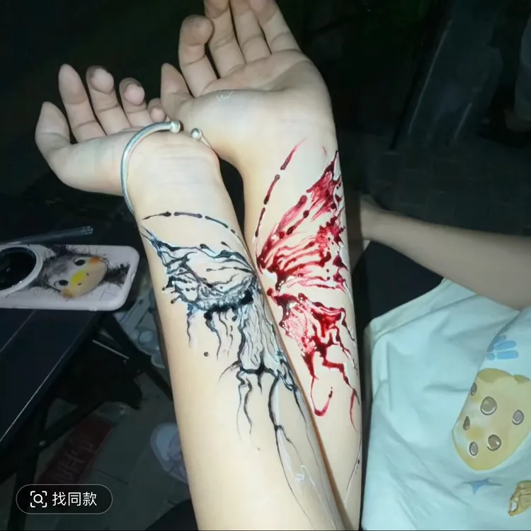 【盘古】双生蝶 永不分离纹身贴ins高颜值绝美贴纸