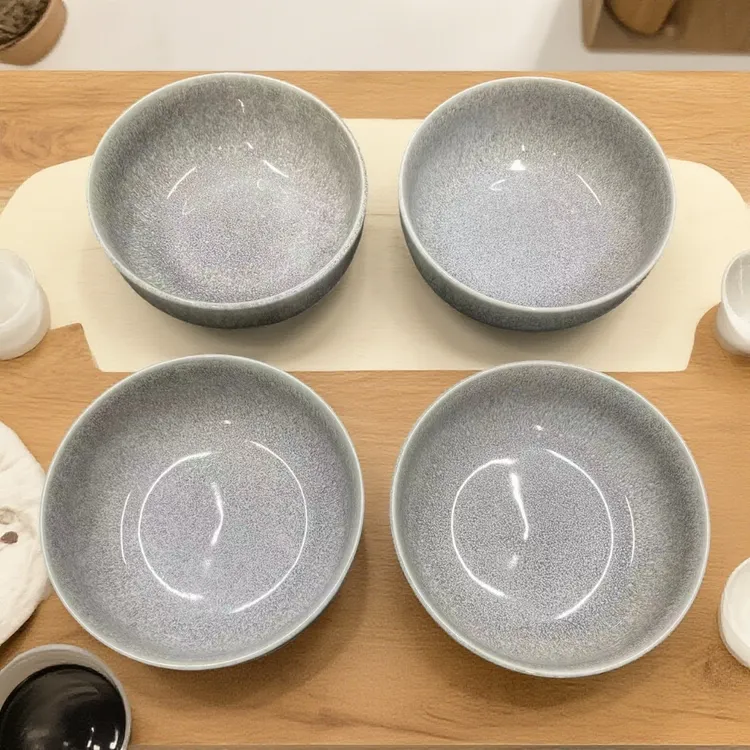 6.25英寸精美窑变家用陶瓷米饭碗手工复古创意大号沙拉碗面条碗