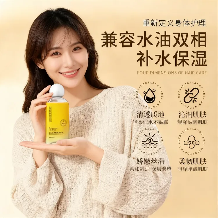 身体精华油保湿润肤补水嫩肤缓解皮肤干燥身体乳抗皱紧致肌肤