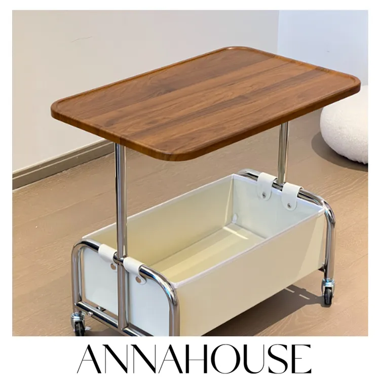 ANNAHOUSE小推车边几轻奢客厅床头柜小推车可移动茶几创意家具MR