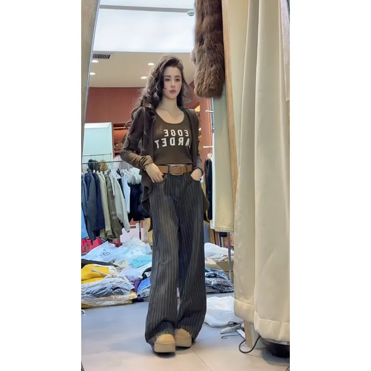 女装过年套装2025早春洋气字母印花内搭背心吊带毛衣开衫休闲裤