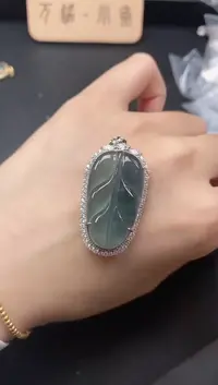 翡翠戒指银S925镶嵌5151-12