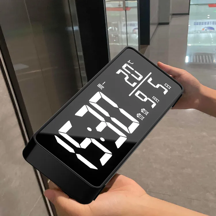 2025新款电子LED大数字闹钟万年历座钟摆件桌面台式客厅智能时钟商品图