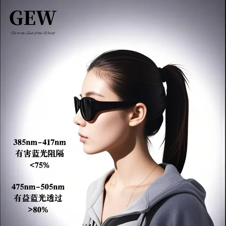 GEW2025夏季新款时尚百搭新款两色椭圆形轻板材百搭窄框太阳眼镜