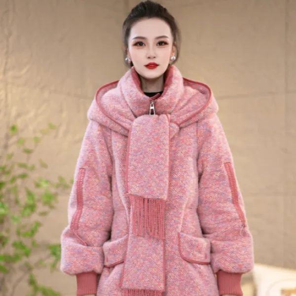 2025洋气明媚韩版优雅宽松减龄百搭羽绒服外套M-XL