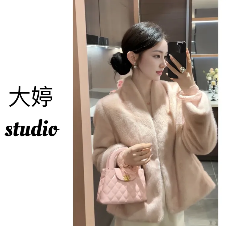 人造皮草 （反季清仓）爆款秋冬款环保毛温柔风气质百搭外套气质