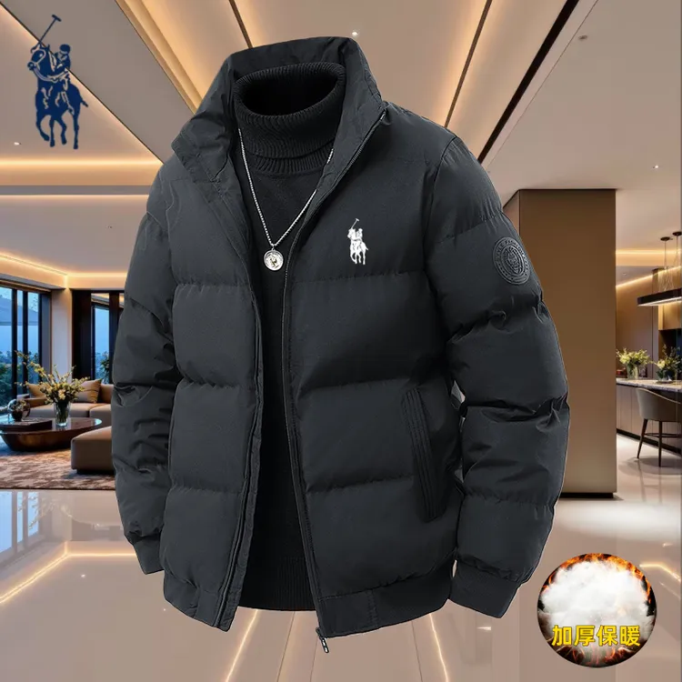 保罗棉衣男士棉服冬季新款立领加厚休闲棉袄保暖韩版大码男装外套