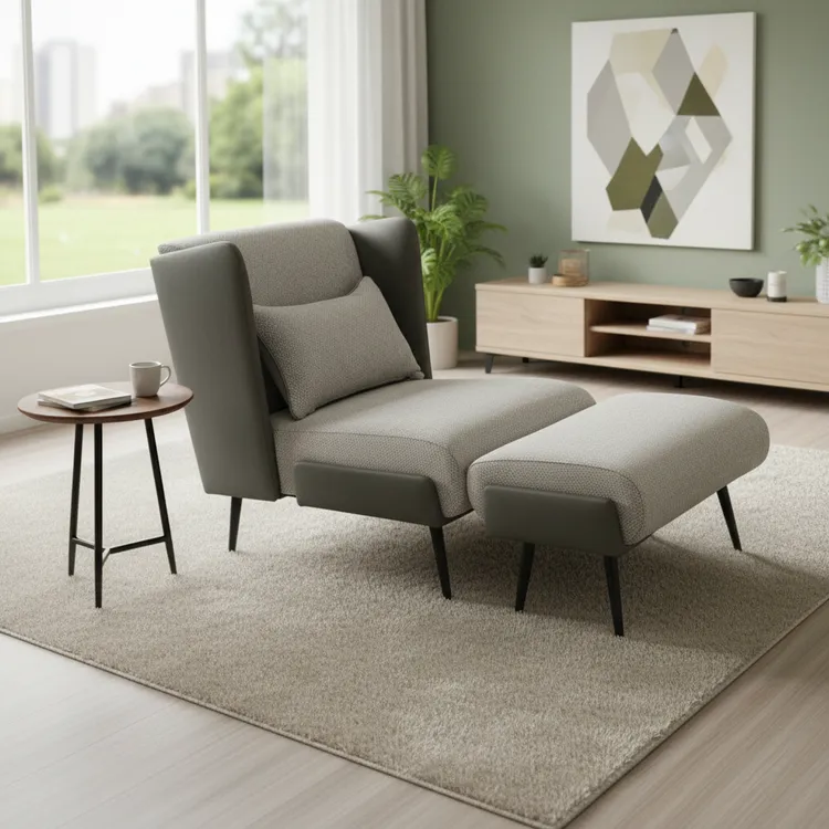 亚朵3.5休闲椅宾馆客房简约皮艺沙发可定制星级酒店套房活动家具