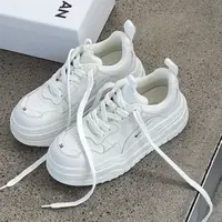 诗歌兰女鞋2025新款真皮擦色做旧小白鞋百搭休闲厚底老爹鞋950-3