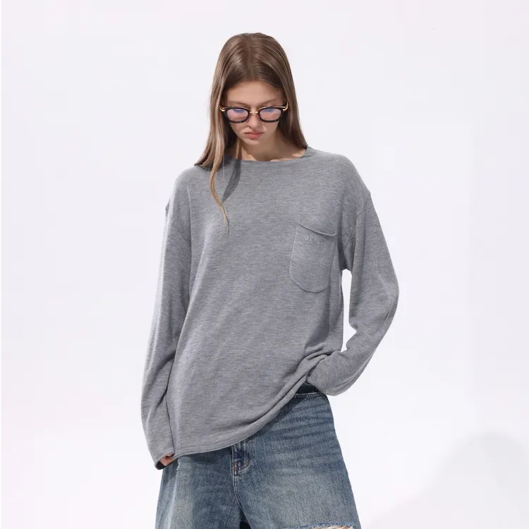 Wool Pocket T-Shirt 羊毛口袋宽松T恤