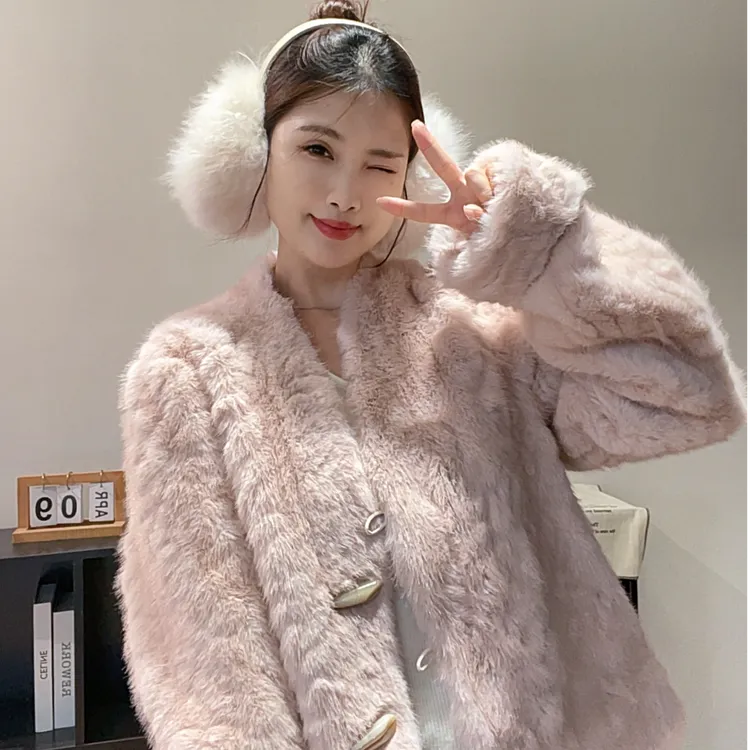 极简风短款长袖外套#3077网红档口宽松加厚秋冬