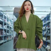 花璟与麻原创设计做旧一粒扣拼接口袋外套（衣长68胸围140）