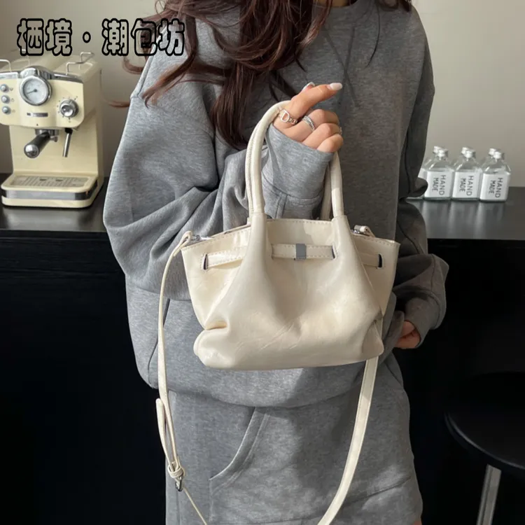 原创小众托特饺子包包女时尚休闲简约百搭单肩斜挎包手提包托特包