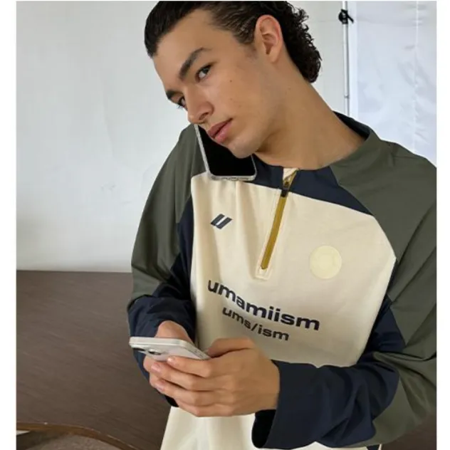 【赫宇专属】UMAMIISM 速干防晒骑行长袖半拉链训练服球衣T恤