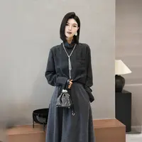 POPULARYW【寒烟暮】Z·R上品屋 百搭长袖半高领设计感宽松休闲衬衫
