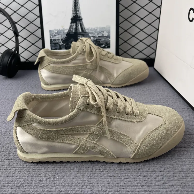 多巴胺德训鞋女2025春夏新款舒适低帮系带平底百搭休闲鞋阿甘女鞋