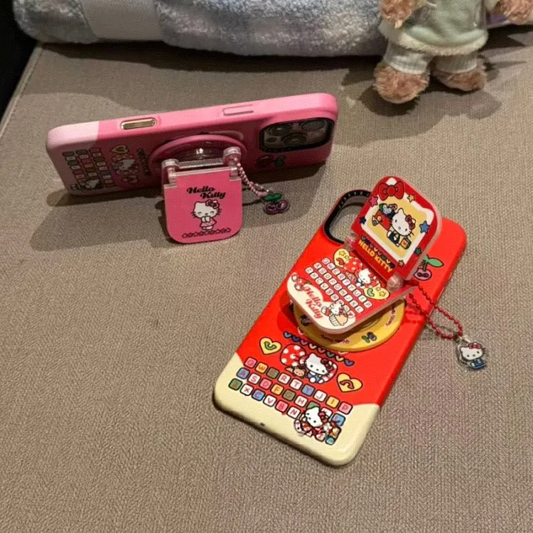 拼色猫咪折叠书本磁吸适用于iPhone17promax手机壳16少女15可爱14