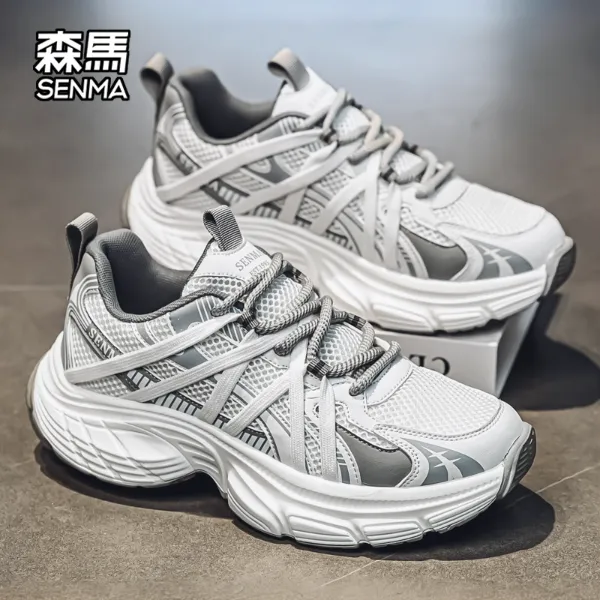 森马男鞋夏季网面透气厚底老爹鞋男款原创设计个性休闲时尚休闲鞋