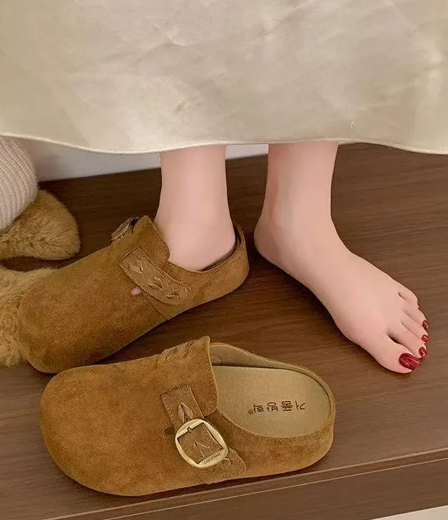 【华小姐】夏秋季新款时尚潮流圆头平底包头拖鞋185