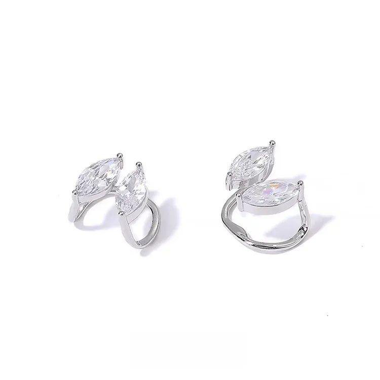 爆闪水滴无耳洞耳夹女款轻奢高级感小众精致