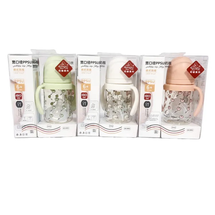 阿娜美热宽口径PPSU奶瓶（180ml）