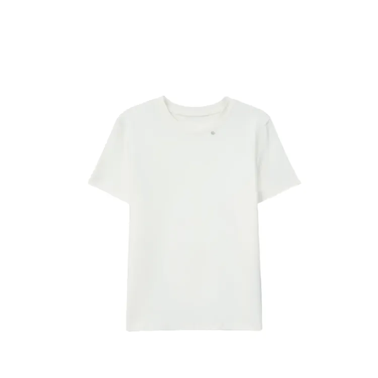 女款纯色简约T恤女2025春季新款圆领正肩显瘦时尚百搭上衣