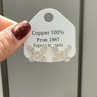 铜合金合成锆石耳饰 ES-515时尚轻奢气质百搭耳钉