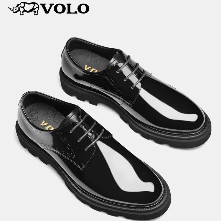 VOLO/犀牛英伦风皮鞋减震韩版休闲皮鞋秋季商务皮鞋正装