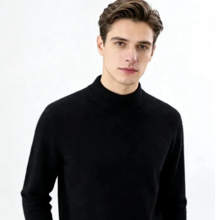 【秋冬上新】100%羊毛男士保暖羊毛衫长袖打底衫厚款羊毛衫-绒耀