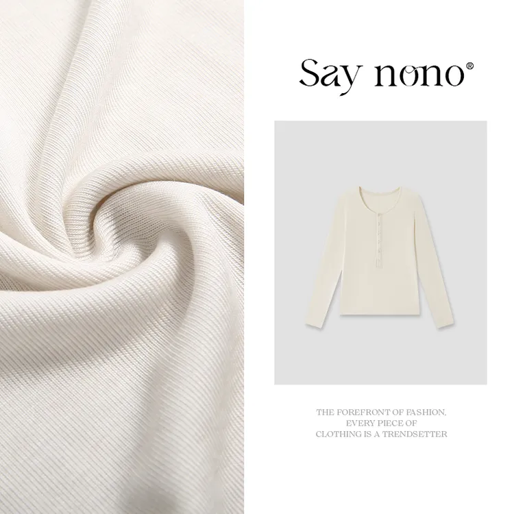 懒猫nono│Saynono 莱赛尔绵羊毛长袖圆领针织衫/XXHM67599