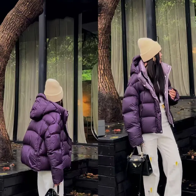 2025新95鹅绒肯豆拼色羽绒服6116