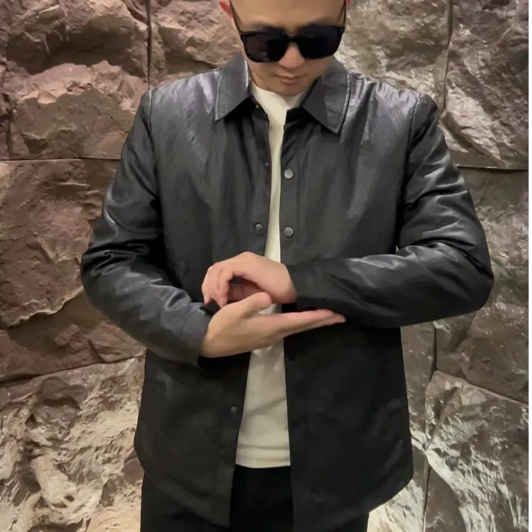 25288男士新款休闲时尚百搭薄棉外套