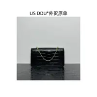 A102 黑色蛇头小豆腐鳄鱼纹单肩斜挎包3816/H010