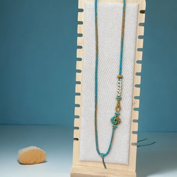  千里江山手工编织精编八股桃花结万能扣挂绳