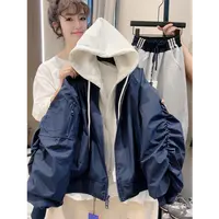 男童秋季韩版假两件上衣新款中大童秋冬加厚棉服外套MT68212